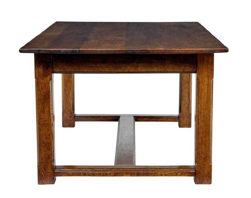 LATE 20TH CENTURY SOLID OAK REFECTORY TABLE gallery