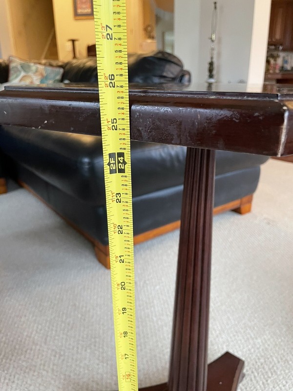 Bombay Company Pedestal Table 26” Vintage Solid Wood gallery