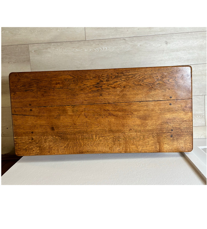 Antique Rustic Swiss Italian Oak Trestle Table gallery