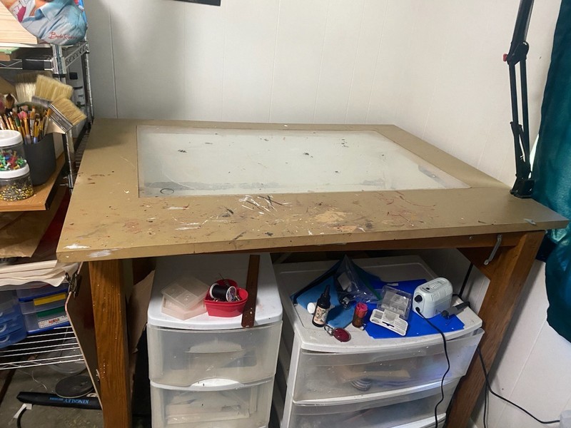 Vintage Hamilton LightBox Drafting Table Desk