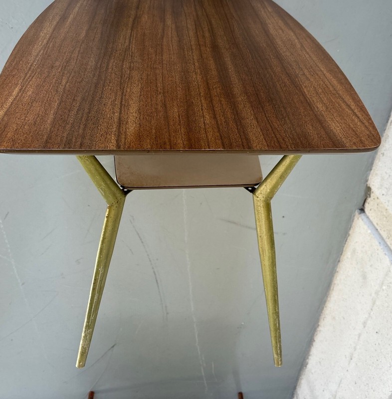 Mid Century Modern Coffee/side Table Aluminum Legs Formica Top gallery
