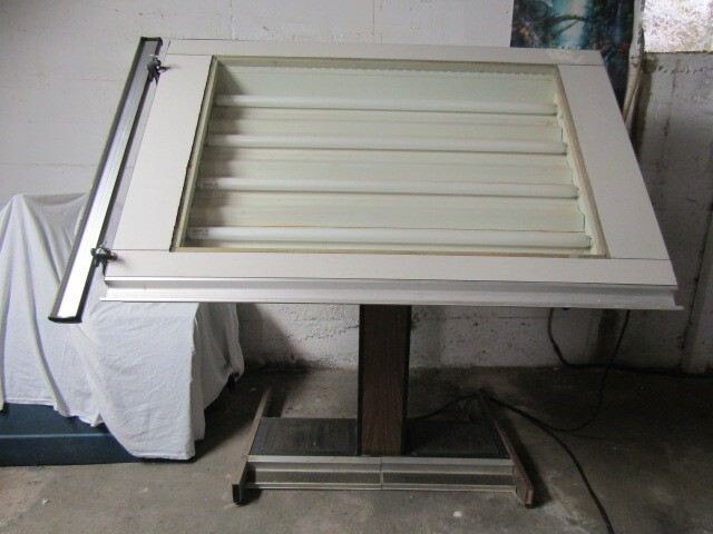 Hamilton Drafting Table Adjustable Lighting, Height and Tilt Graphic Arts USA