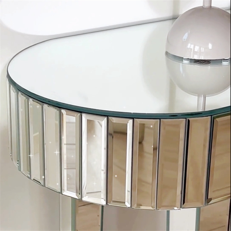 Ultra Long Silver Mirrored Entry Console Table Vanity Table Versatile Furniture gallery