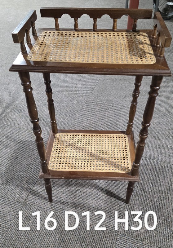 Mahogany Cane Side Table (JLC-MST-342)