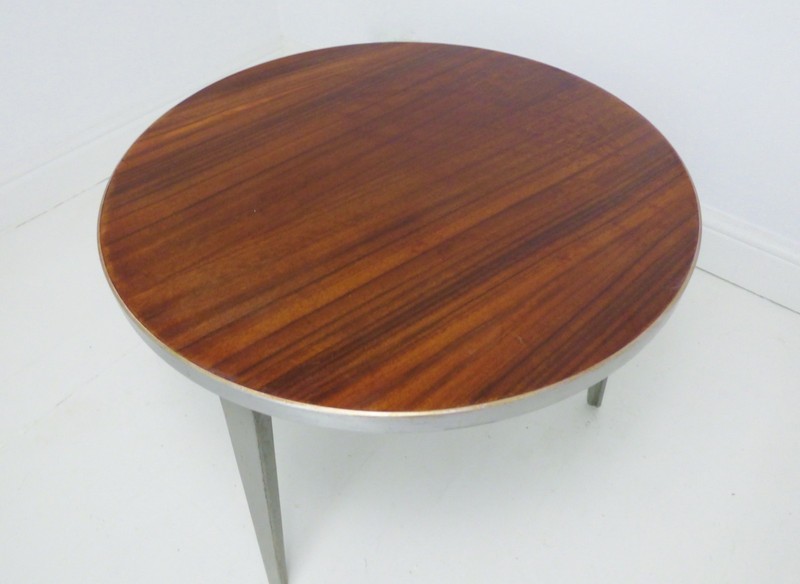 STUNNING VINTAGE ERNEST RACE WALNUT BC COFFEE TABLE - 1940's gallery