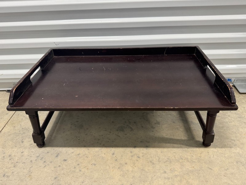 Vintage English Style Wood Detachable Butler’s Tray Top Table