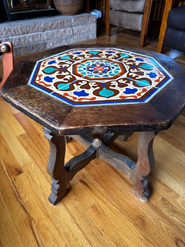 Vintage California Table Co.Tile Oak Side Table