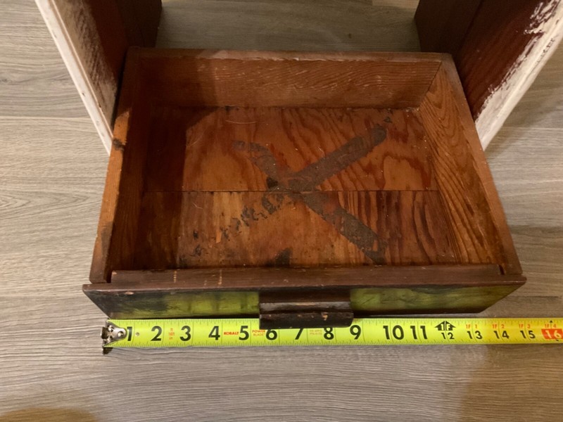 ANTIQUE HANDMADE ONE OF A KIND SIDE TABLE END TABLE RECLAIMED W/DRAW gallery