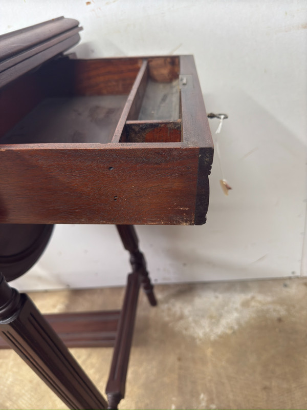 antique mahogany aesthetic period victorian eastlake sewing stand table project gallery