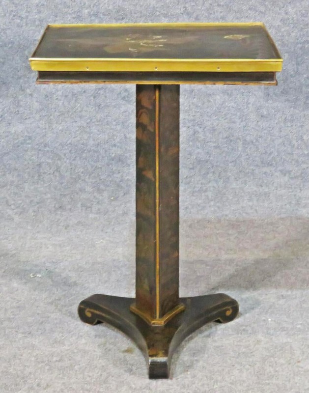 Maison Jansen Style Chinoiserie Brass Wrapped End Lamp Occasional Table C1920s