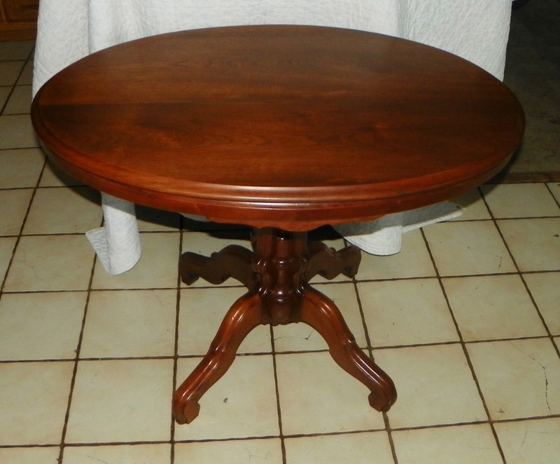 Oval Solid Walnut Parlor Table / Center Table (PRT106)