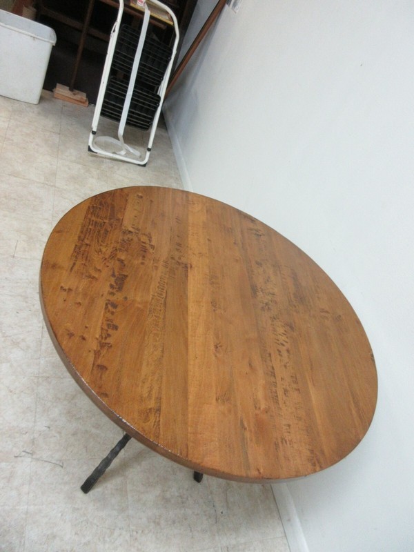 Charleston Forge Hearthstone Wrought Iron Dinette Center Table Honey Maple gallery