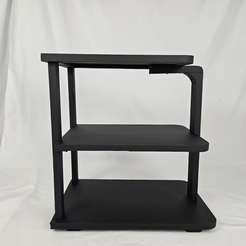 Vintage Art Deco Waterfall Bookshelf End Table 3 Tier Mid-Century Modern gallery