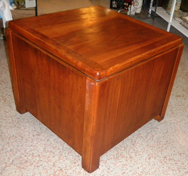 LANE ALTAVISTA CUBIST SIDE TABLE / STORAGE TABLE / WALNUT FINISH - MCM gallery