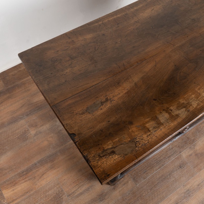 Early 19th Century Carved Chestnut Console Table with Two Drawers gallery