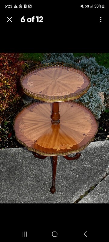 Claw Foot Ornate 2 Tierd Table Stand gallery