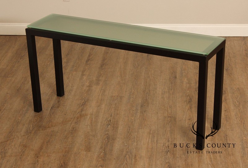 Charleston Forge Glass Top Cast Parsons Console Table gallery