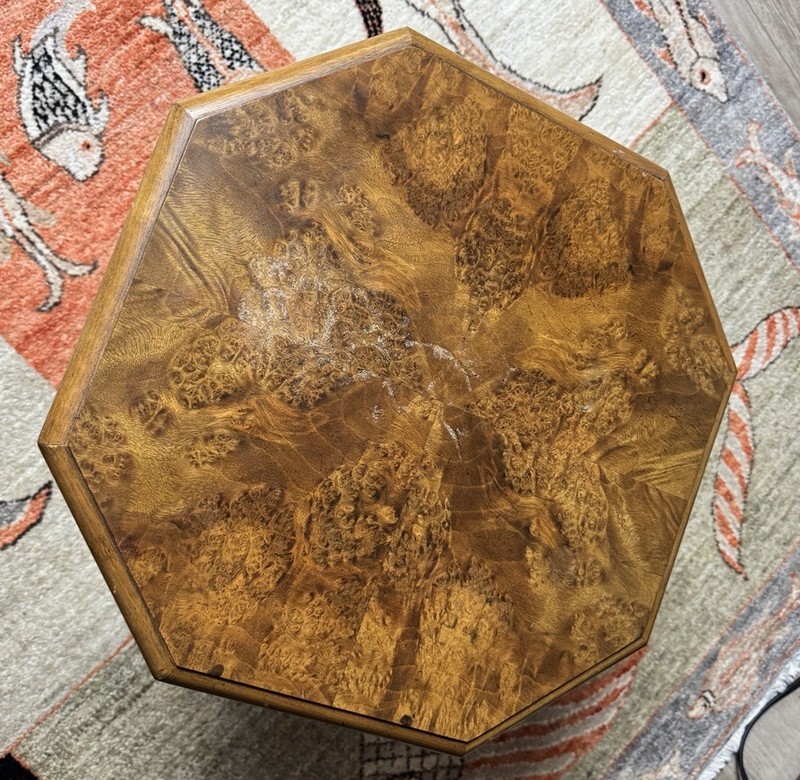 Baker Furniture Neoclassical Burled Walnut Tea Table gallery