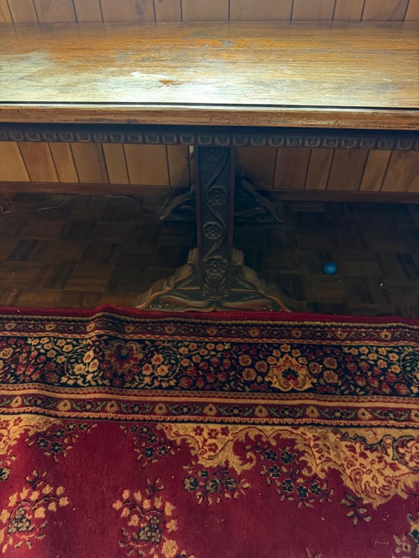 Antique Carved Oak Banquet Table – 14 Feet Long, Ideal for Special Events gallery
