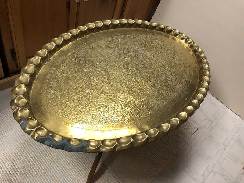 Brass Coffee Table Imported from Turkey 1965 - Free local Delivery gallery