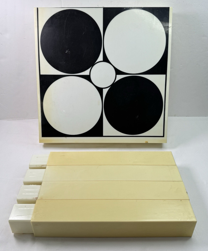 VTG 1970s Parsons Side Table Kartell Style Pop Art Syroco Plastic Black & White gallery