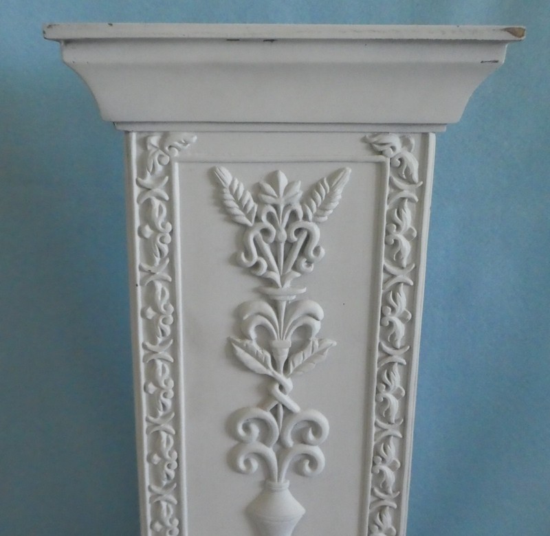 Neoclassical Column Pedestal Lamp Base or Plant Stand 16 1/2" tall gallery