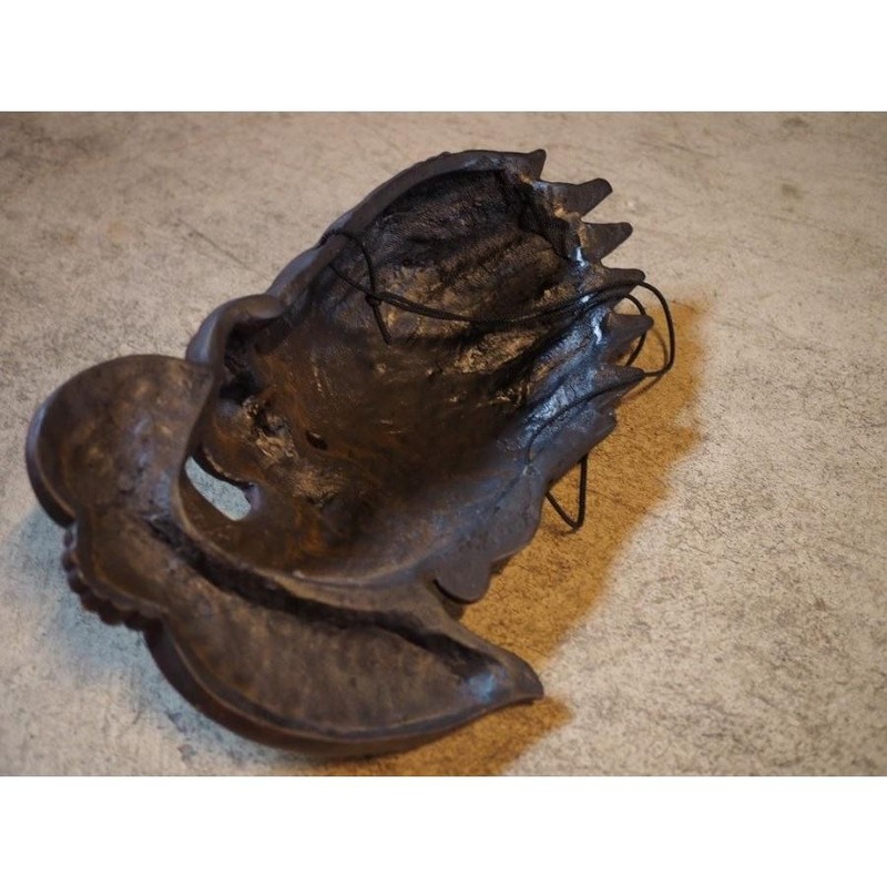 Japanese Wooden Carving Twelve Generals Mask Meikira Vajra Koro-ten Used gallery