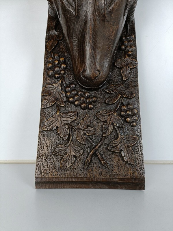 Hand Carved Wooden Wall Hall Console table Ornate Ram Large Antique gallery