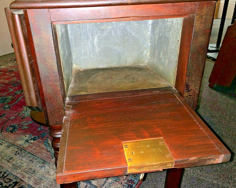 Early Nineteenth Century English Sewing/Work Table - Drop Leaf Top/Storage Bin gallery