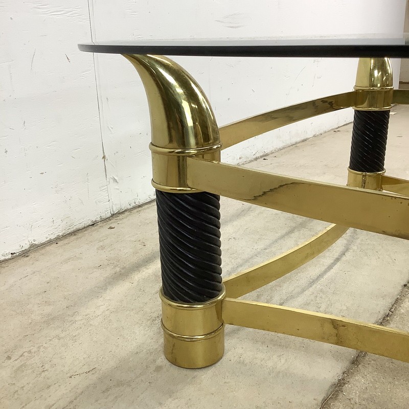 Vintage Modern Brass Horn Coffee Table gallery