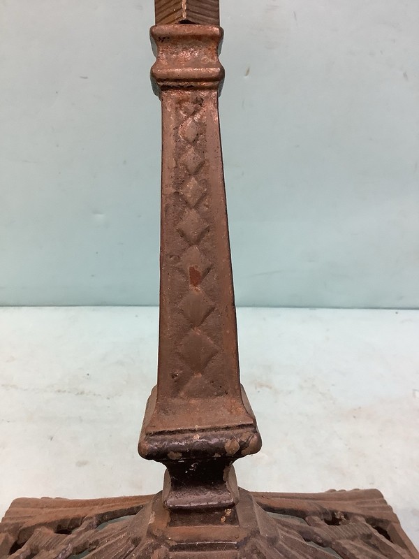 Art Deco Iron and Slate Top Side Table Stand Surface 24 3/4”H gallery