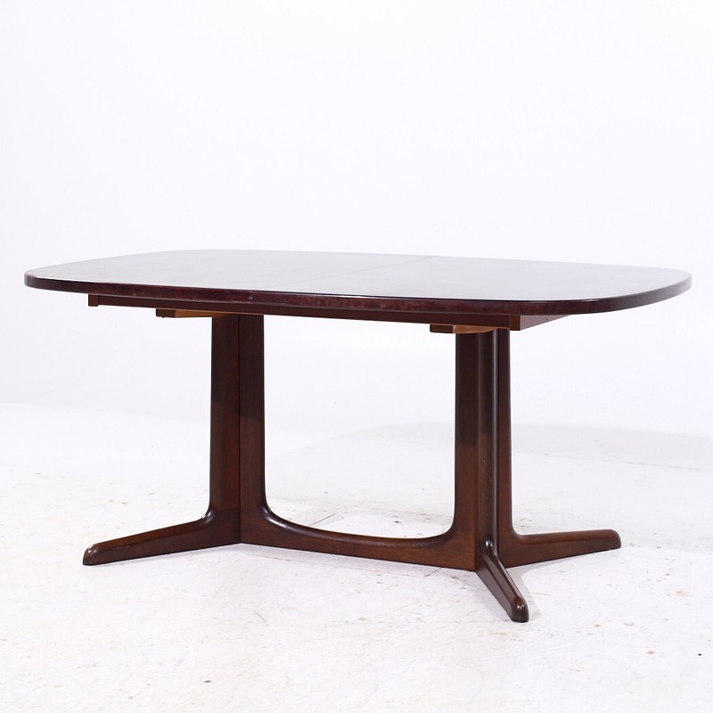 Gudme Mobelfabrik Mid Century Danish Rosewood Expanding Dining Table with 1 Leaf gallery