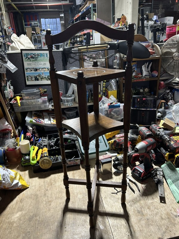 ANTIQUE TURNED Side Table SOLID WOOD SMOKING TELEPHONE STAND VINTAGE gallery