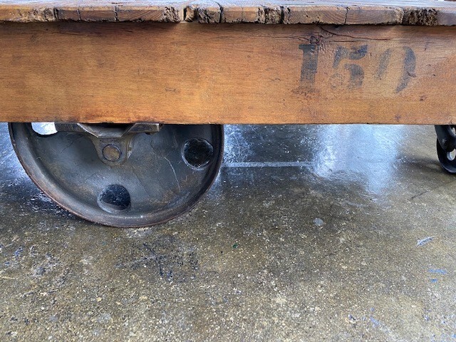 Antique Railroad Factory Cart Coffee Table gallery