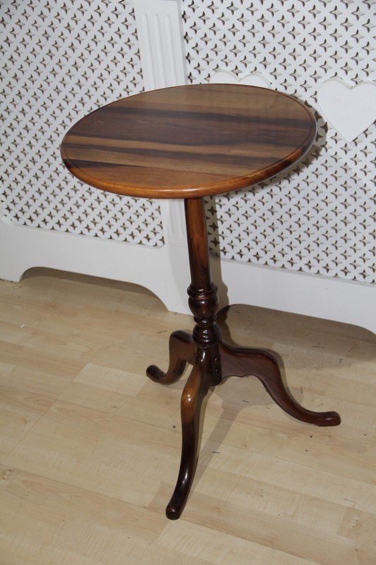 Quality Rosewood Coromandel Round Side Tripod Table, Occasional Table, gallery