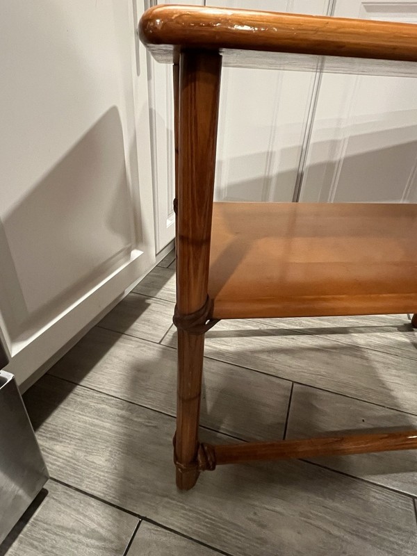 Mid Century Modern Haywood Wakefield Rattan Style Table gallery