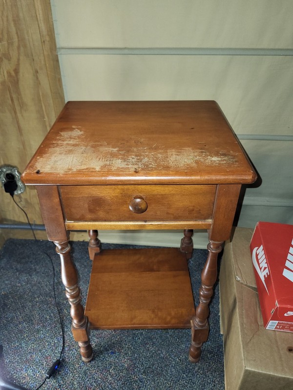 Mid Century Maple Nightstand 15x16x27