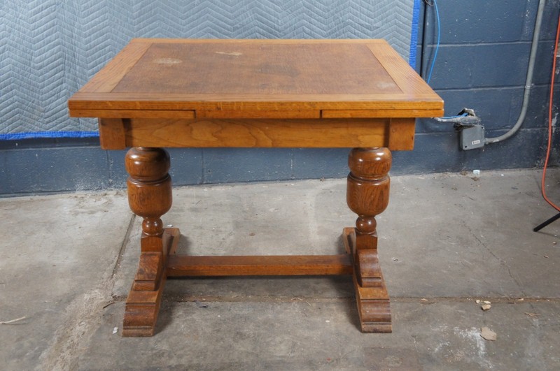 Antique Jacob Summer & Sons Elizabethan Jacobean English Oak Draw Leaf Table gallery