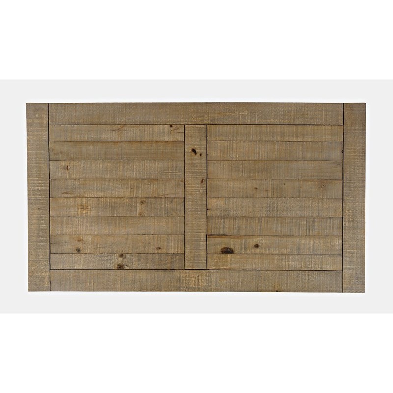 Carlyle Crossing Modern Rustic Distressed Solid Wood Coffee Table with Trestle gallery