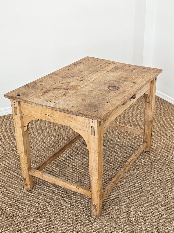 Antique English Pine Farmhouse Desk Table Primitive Rustic Country Kitchen gallery