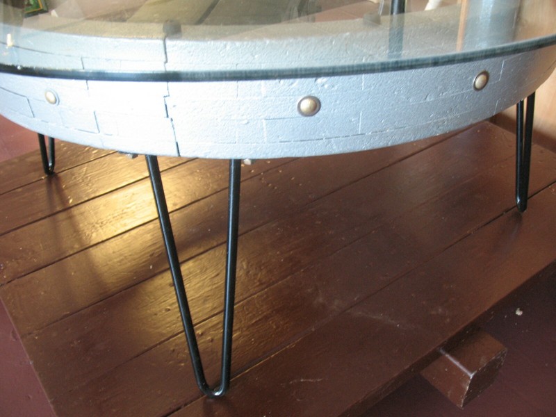 STEAMPUNK COFFEE TABLE INDUSTRIAL AGE MARVEL ALL VINTAGE COMPONENTS OOAK gallery