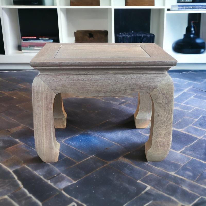 Rare Vintage Thai Chow Leg Solid Mahogany Side Table