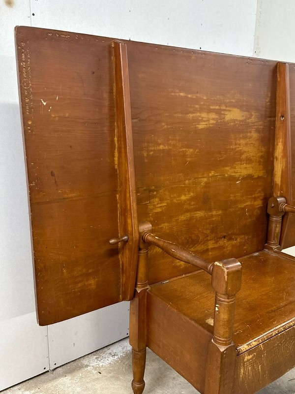 Antique Bench Table softwood primitive PA dining tilt top softwood 1800s gallery