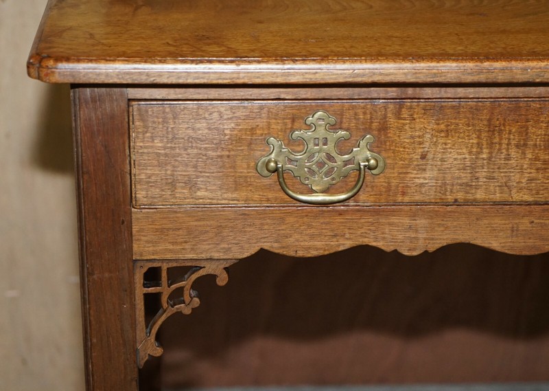ANTIQUE GEORGE III SIDE TABLE CIRCA 1760 VERY HEAVY MAHOGANY CHIPPENDALE CARVED gallery