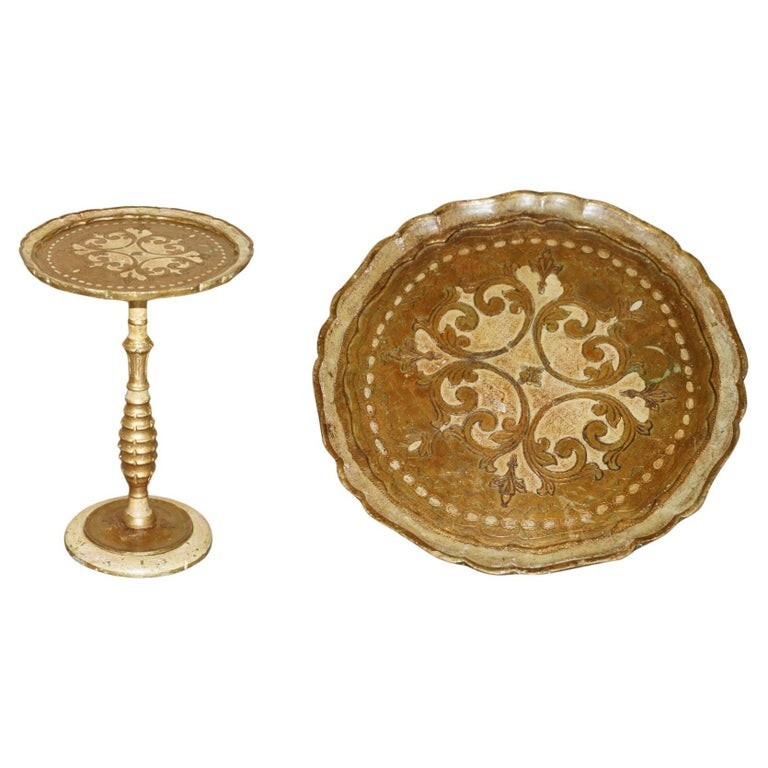 EXQUISITE AND HIGHLY DECORATIVE ITALIAN CIRCA 1900 POLYCHROME PAINTED SIDE TABLE