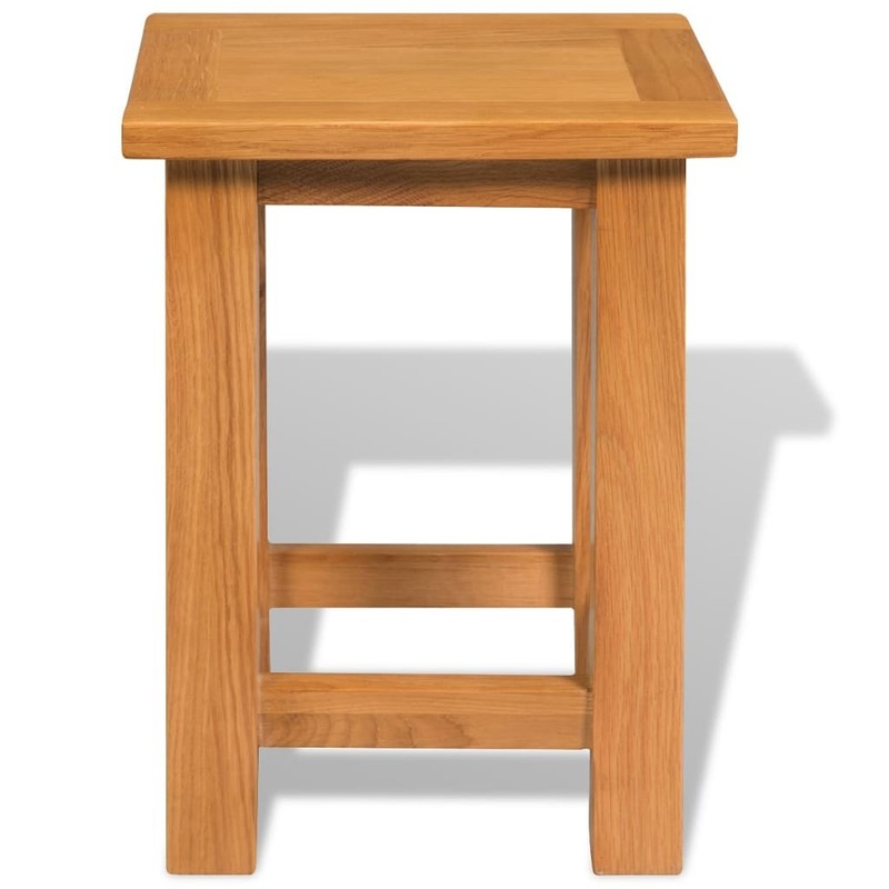 End Tables 2 Pcs Wooden Side Table Bedroom Bedside Table Solid Oak Wood vidaXL gallery