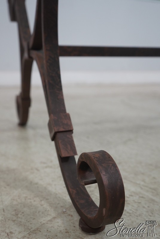 65810EC: Iron Base Glass Top Coffee Cocktail Table gallery