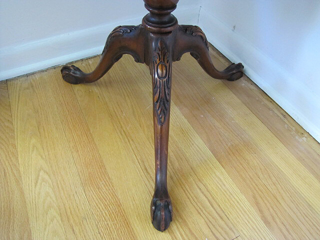 VICTORIAN MAHOGANY THREE TIER DUMBWAITOR, PIE CRUST, BALL & CLAW gallery