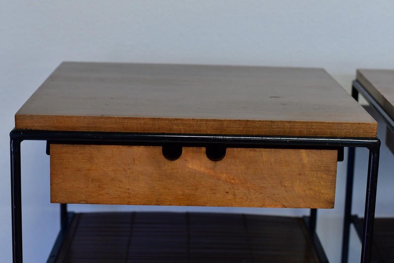 Mid Century Modern Pair of PAUL MCCOBB Wrought Iron PLANNER GROUP End Tables gallery