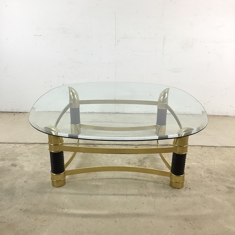 Vintage Modern Brass Horn Coffee Table gallery